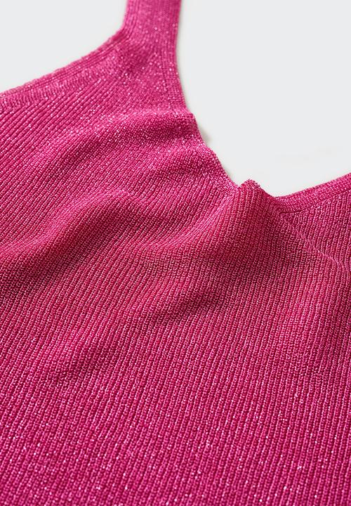 MANGO - Top kling - bright pink