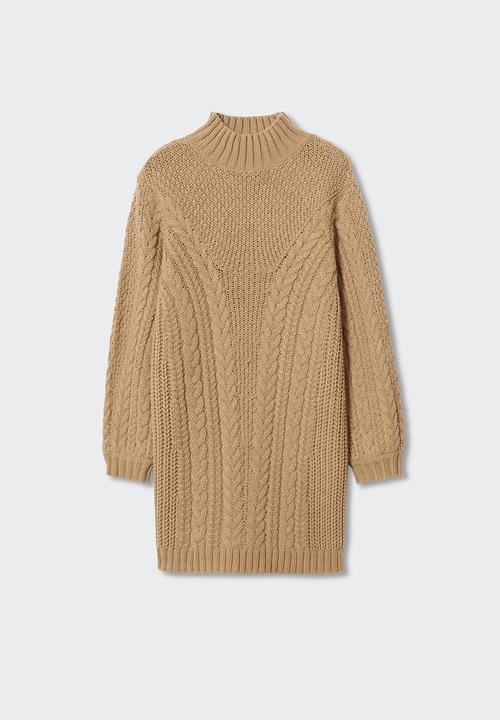 MANGO - Dress bambi - light beige