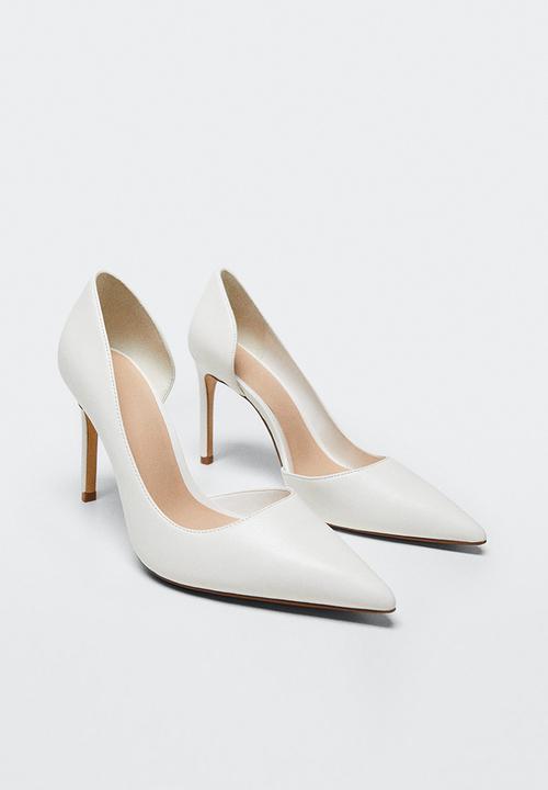 MANGO - Audrey4 court heel - white