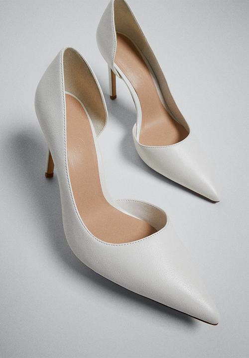 MANGO - Audrey4 court heel - white