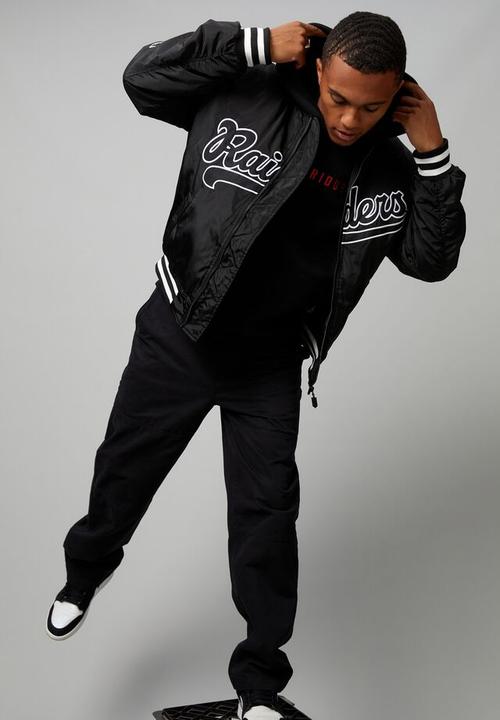 Cotton On - Nfl bomber jacket - lcn nfl raiders black/white