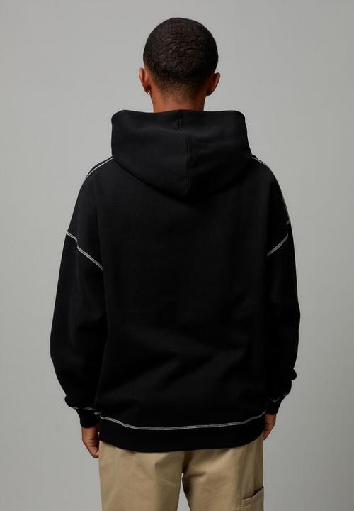 Cotton On - Open gallery baggy hoodie - black/open space