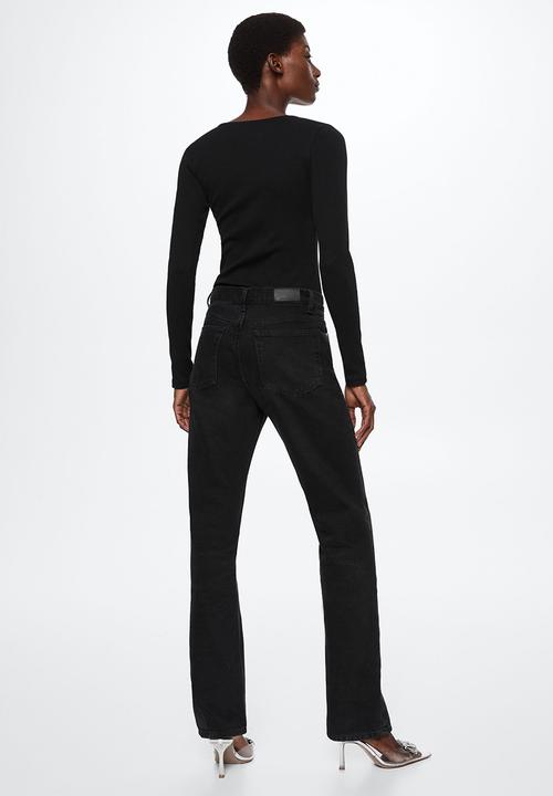 MANGO - T-shirt pearl - black
