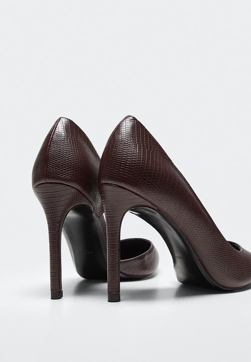 MANGO - Audrey2 court heel - dark brown