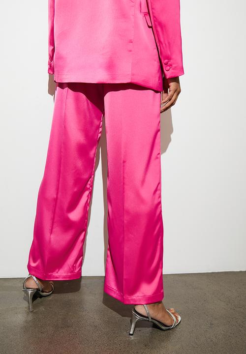 Superbalist - Co-ord satin wide leg - pink
