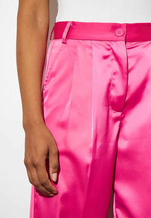 Superbalist - Co-ord satin wide leg - pink