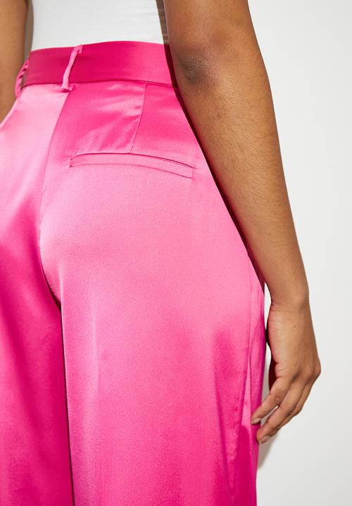 Superbalist - Co-ord satin wide leg - pink