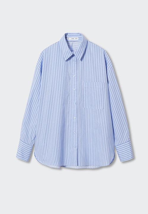 MANGO - Plus shirt regu - light pastel blue