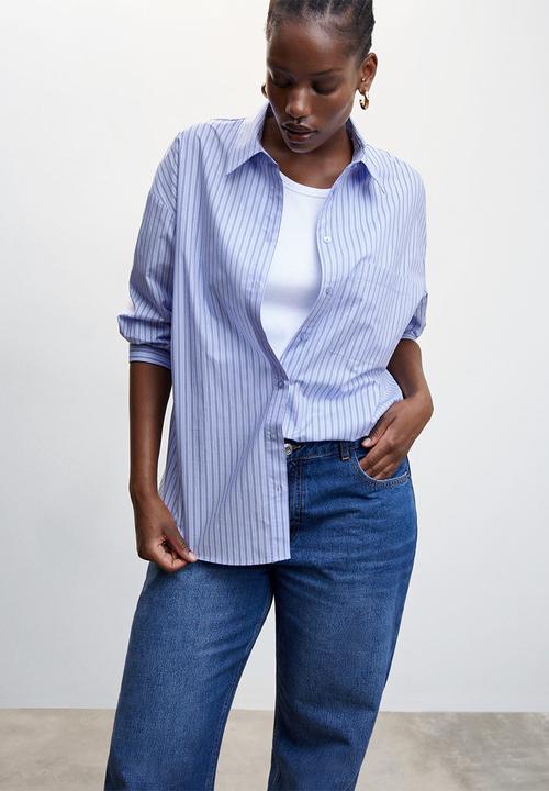 MANGO - Plus shirt regu - light pastel blue