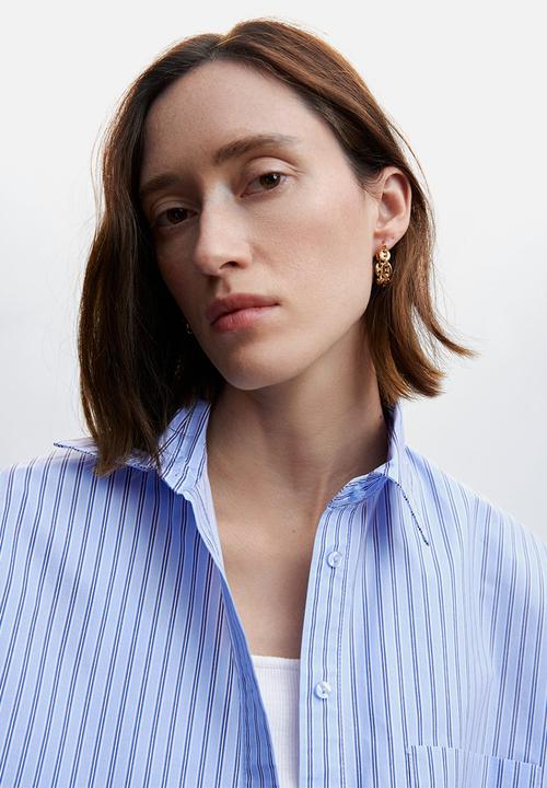 MANGO - Shirt regu - light pastel blue