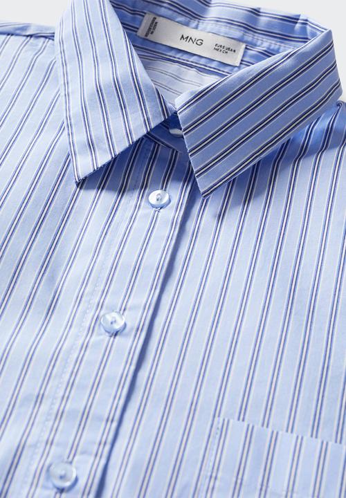 MANGO - Shirt regu - light pastel blue