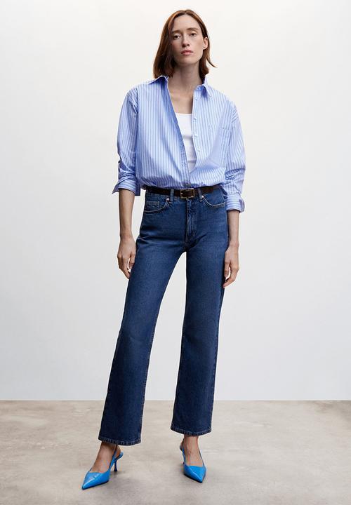 MANGO - Shirt regu - light pastel blue