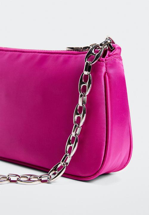MANGO - Satin chain bag - fuchsia
