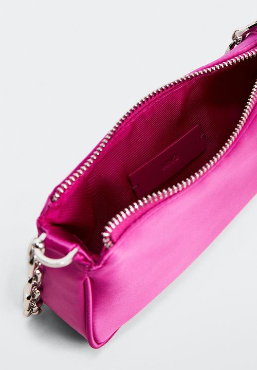 MANGO - Satin chain bag - fuchsia