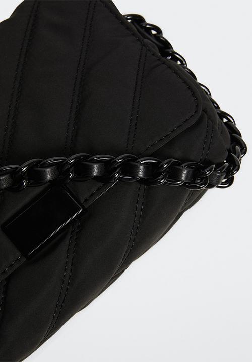 MANGO - Quilted chain bag - black