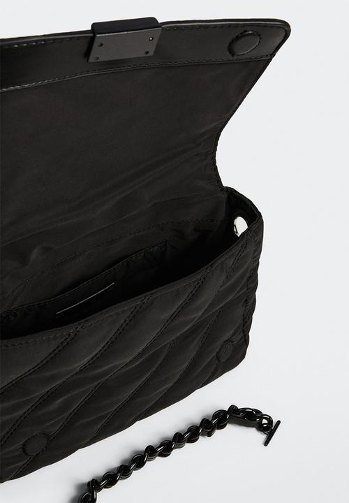 MANGO - Quilted chain bag - black
