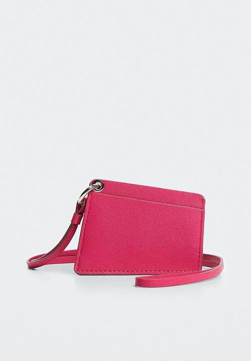 MANGO - Logo card holder - fuchsia