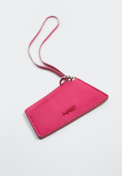 MANGO - Logo card holder - fuchsia