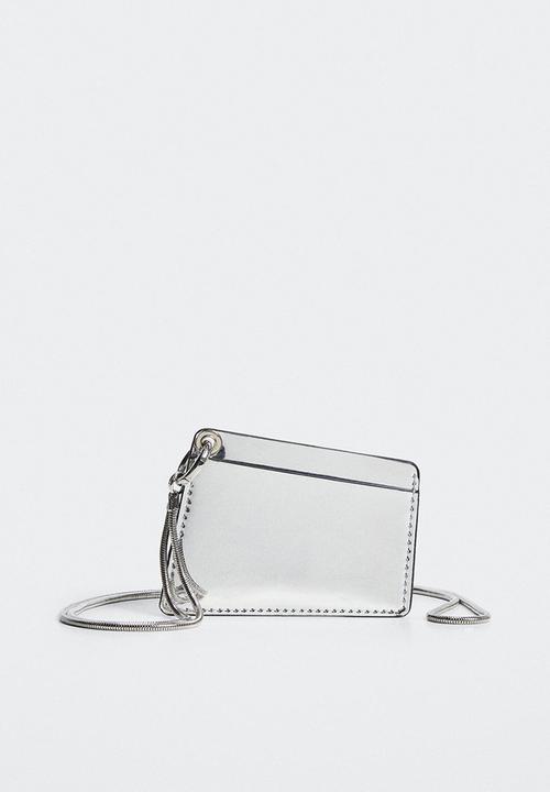 MANGO - Logo card holder - silver
