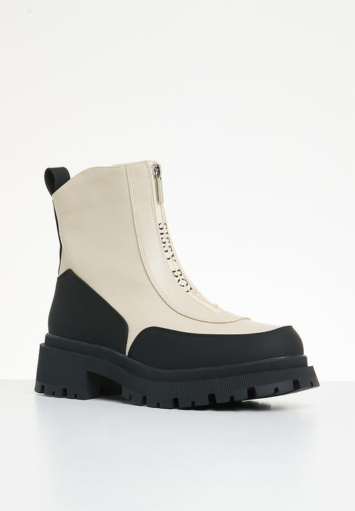 SISSY BOY - Imprint zip up boot - neutral 