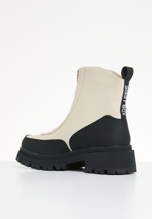 SISSY BOY - Imprint zip up boot - neutral 