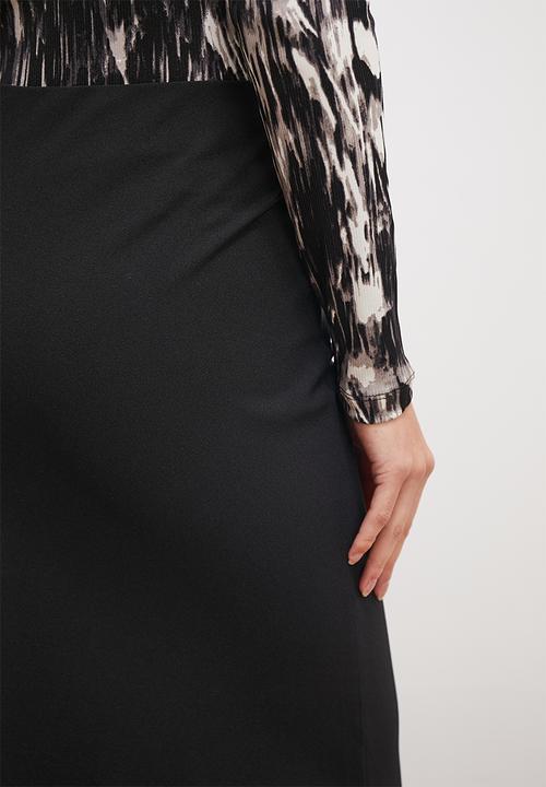 edit - Bias slip maxi - black