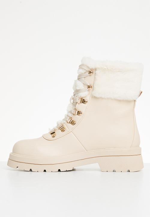 SISSY BOY - Mirage fur combat boot - neutral 