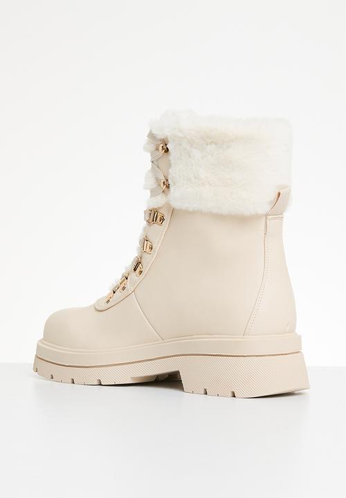 SISSY BOY - Mirage fur combat boot - neutral 