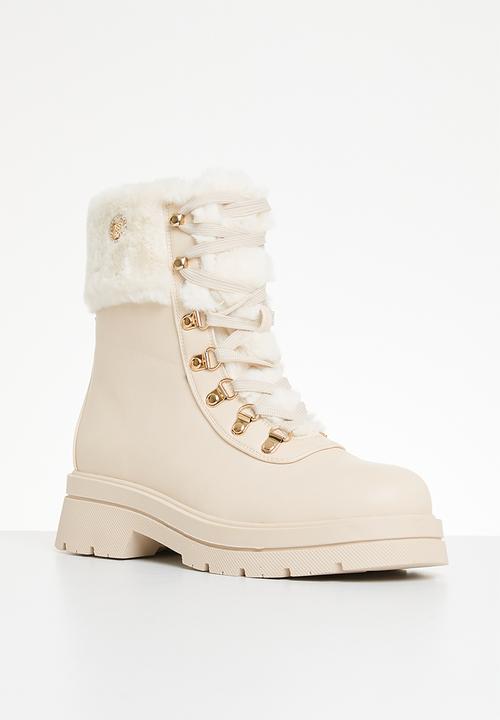 SISSY BOY - Mirage fur combat boot - neutral 