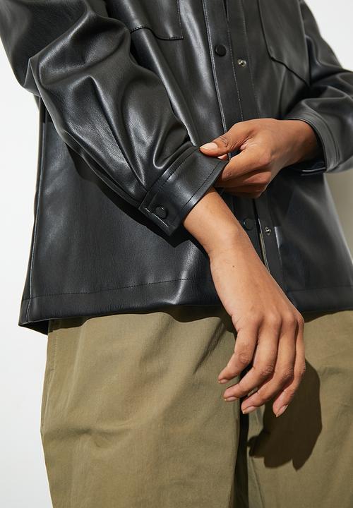 Superbalist - Pu overshirt - black