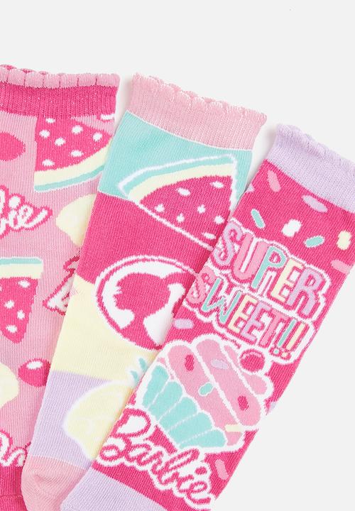 Character Group - 3 Pack Barbie socks - pink