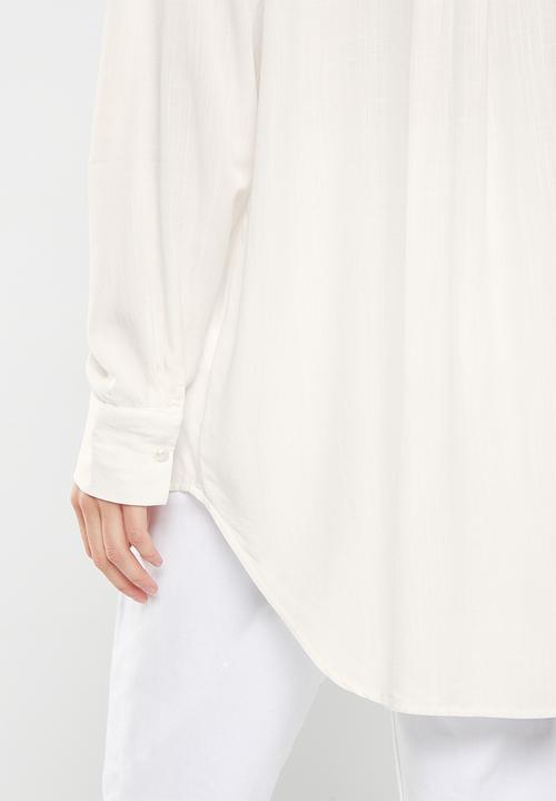 Me&B - Embellished collar shirt - white