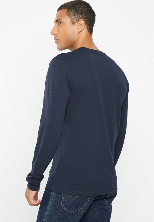 POLO - Mens long sleeve tee - navy
