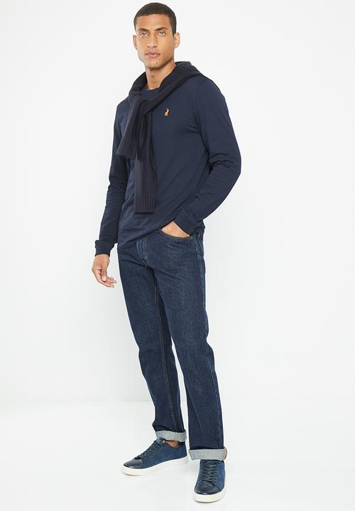 POLO - Mens long sleeve tee - navy