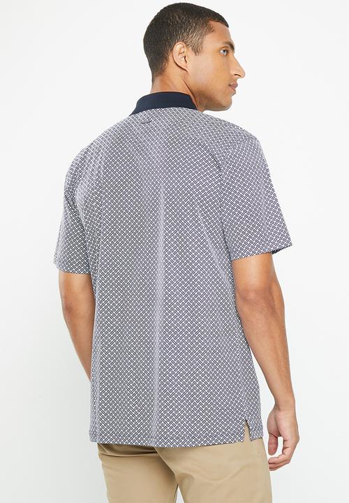 POLO - Mens geometric short sleeve golfer