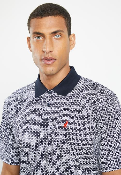 POLO - Mens geometric short sleeve golfer