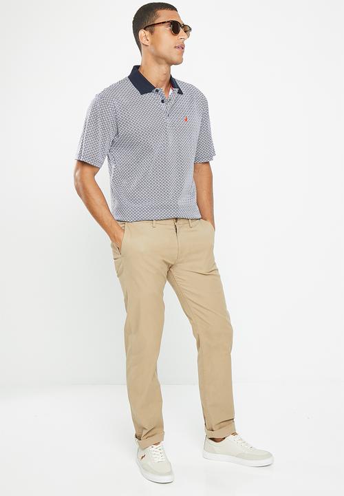 POLO - Mens geometric short sleeve golfer