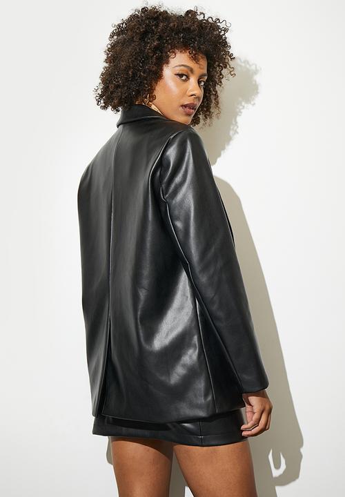 Superbalist - Co-ord pu blazer - black