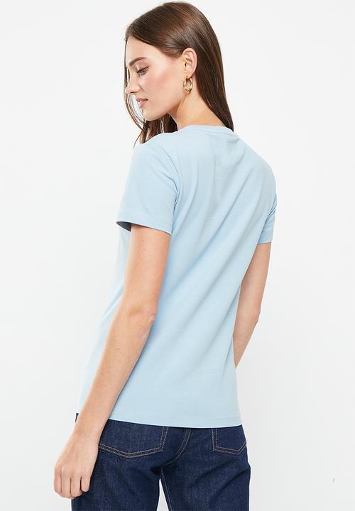 POLO - Wmn allie short sleeve sml pony stretch T-shirt - light blue