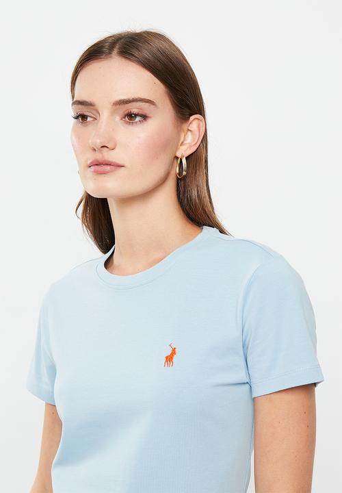 POLO - Wmn allie short sleeve sml pony stretch T-shirt - light blue