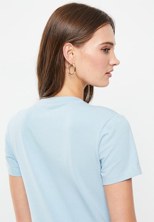 POLO - Wmn allie short sleeve sml pony stretch T-shirt - light blue