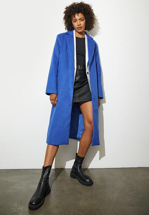Superbalist - Single breasted blazer coat - mid blue