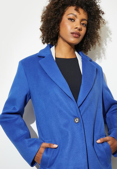 Superbalist - Single breasted blazer coat - mid blue
