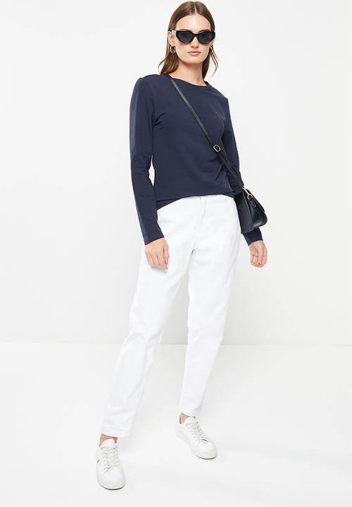 POLO - Wmn sml pony long sleeve T-shirt - navy