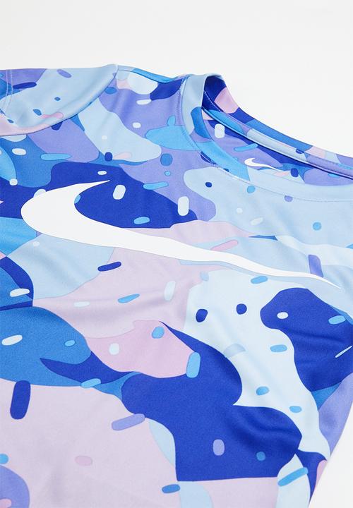 Nike - Nike girls df printed tee and tempo s - light thistle