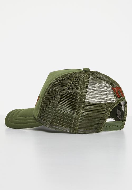 Superdry. - Vintage brand mark trucker cap - rosemary green