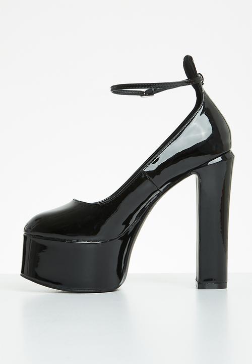 Public Desire - Donatella platform heel - black