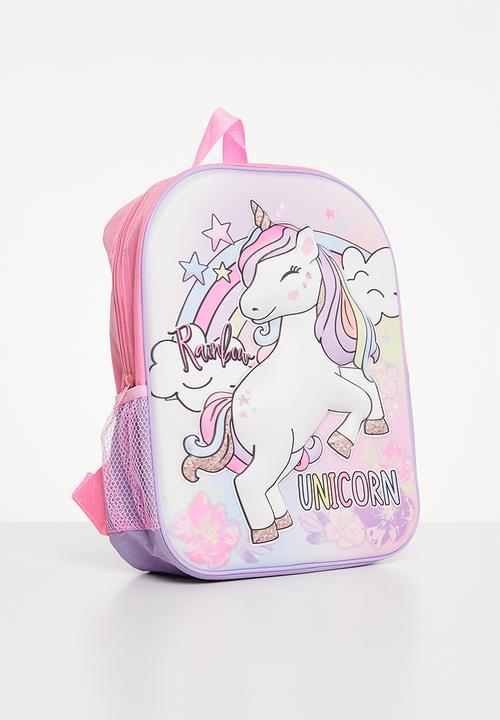 Character Group - 3D debossed backpack unicorn - pink & purple 