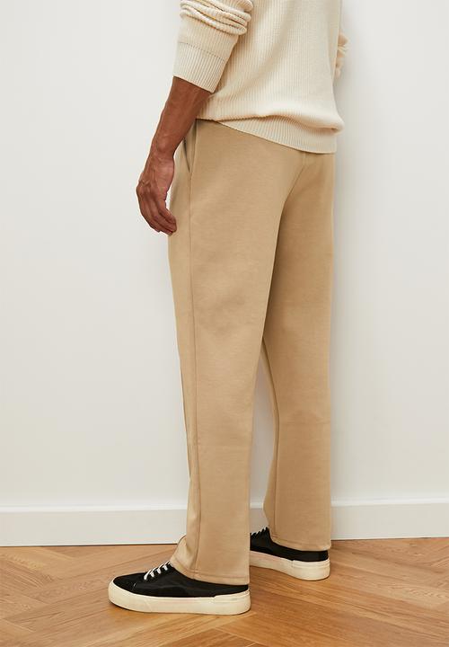 Lark & Crosse - Neoprene scuba trackpants - stone