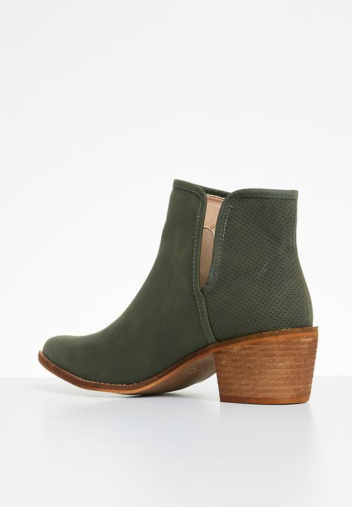 Miss Black - Cooper1 ankle boot - olive
